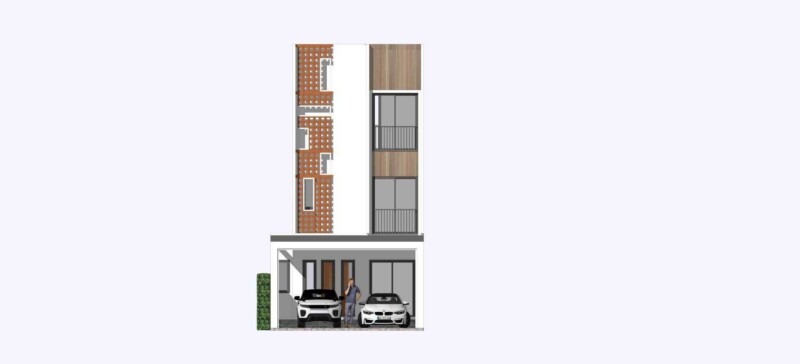 ผลงาน เเบบบ้านก่อสร้าง 3 ชั้น 2D กำลังสร้าง (3)